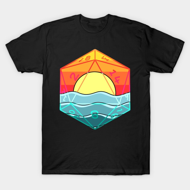 D20 Sunset T-Shirt by richardsimpsonart